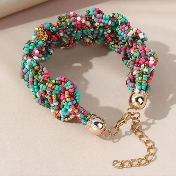 Colorful Woven Beaded Bracelet - Picture 4 of 5